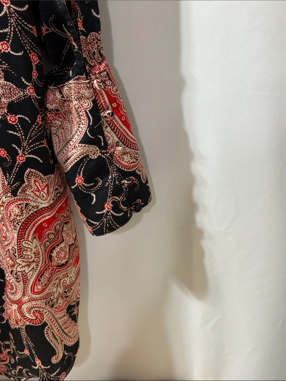 Paisley Print Black & Red Women’s Tunic Top